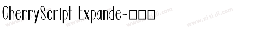 CherryScript Expande字体转换